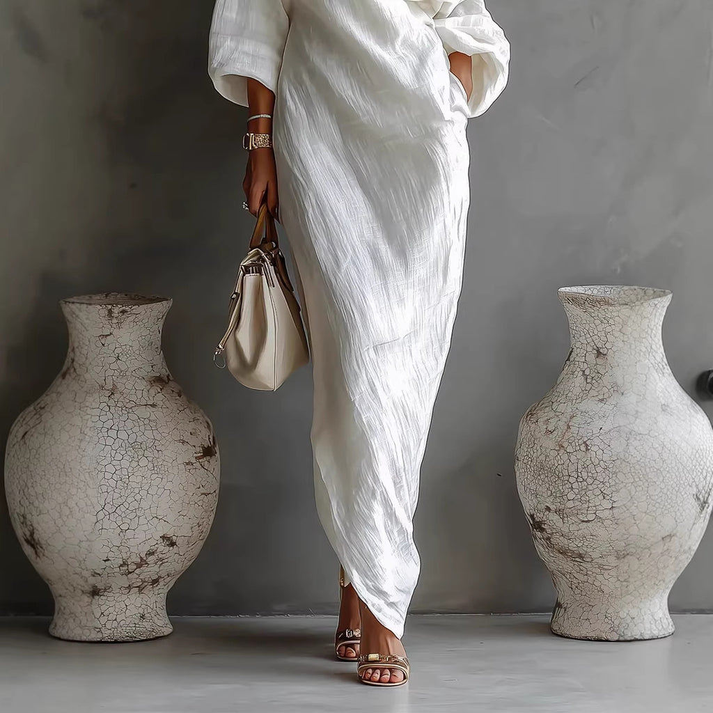 Vestido largo elegante y fluido