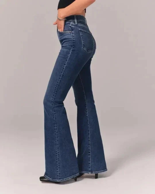 JEANS TIRO ALTO ESTILO CAMPANA