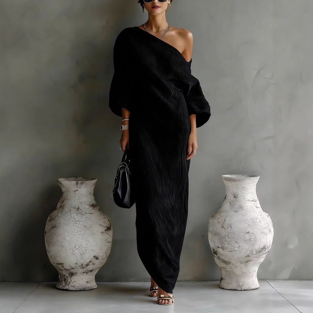 Vestido largo elegante y fluido